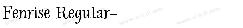 Fenrise Regular字体转换